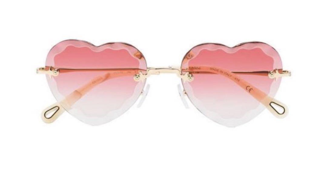美品 Chloe ハートサングラス ピンク 美品 Chloe ハートサングラス ピンク - メルカリ