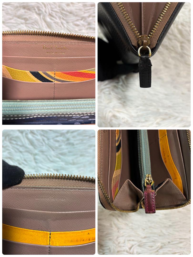 入荷now 安全 ✨美品✨ポールスミス 長財布 ラウンドファスナー マルチカラー 小物