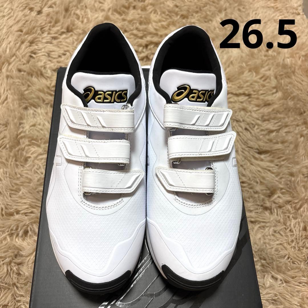 26.5cm白 アシックス GOLDSTAGE TRAINER26.5cm asics