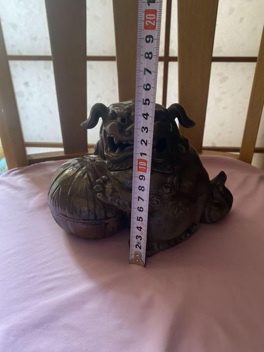 はやみ様専用 備前焼 春湖苑 獅子香炉 縁起物 シーサー