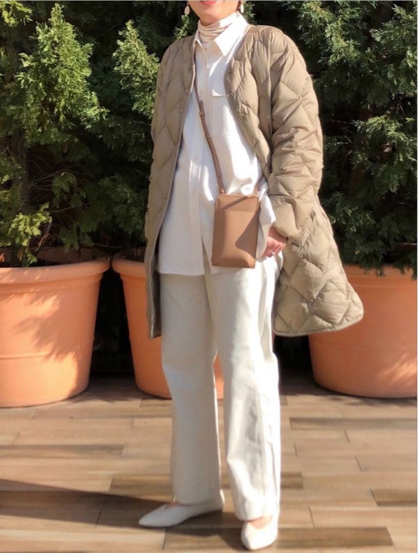 UNIQLO ウルトラライトダウン キルティングコート ベージュXL