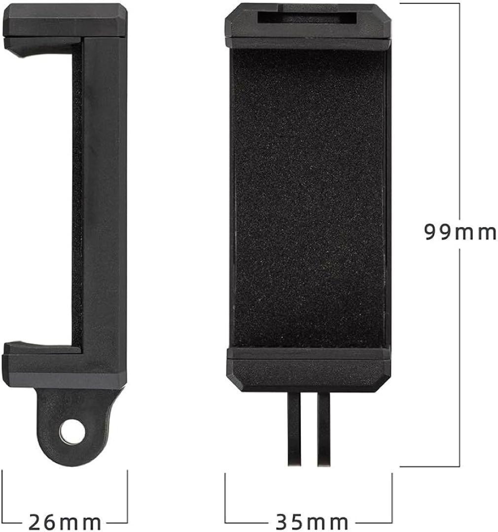 スマートフォンホルダー コールドシュー付き 幅6.5cm-10cm ネジ付き