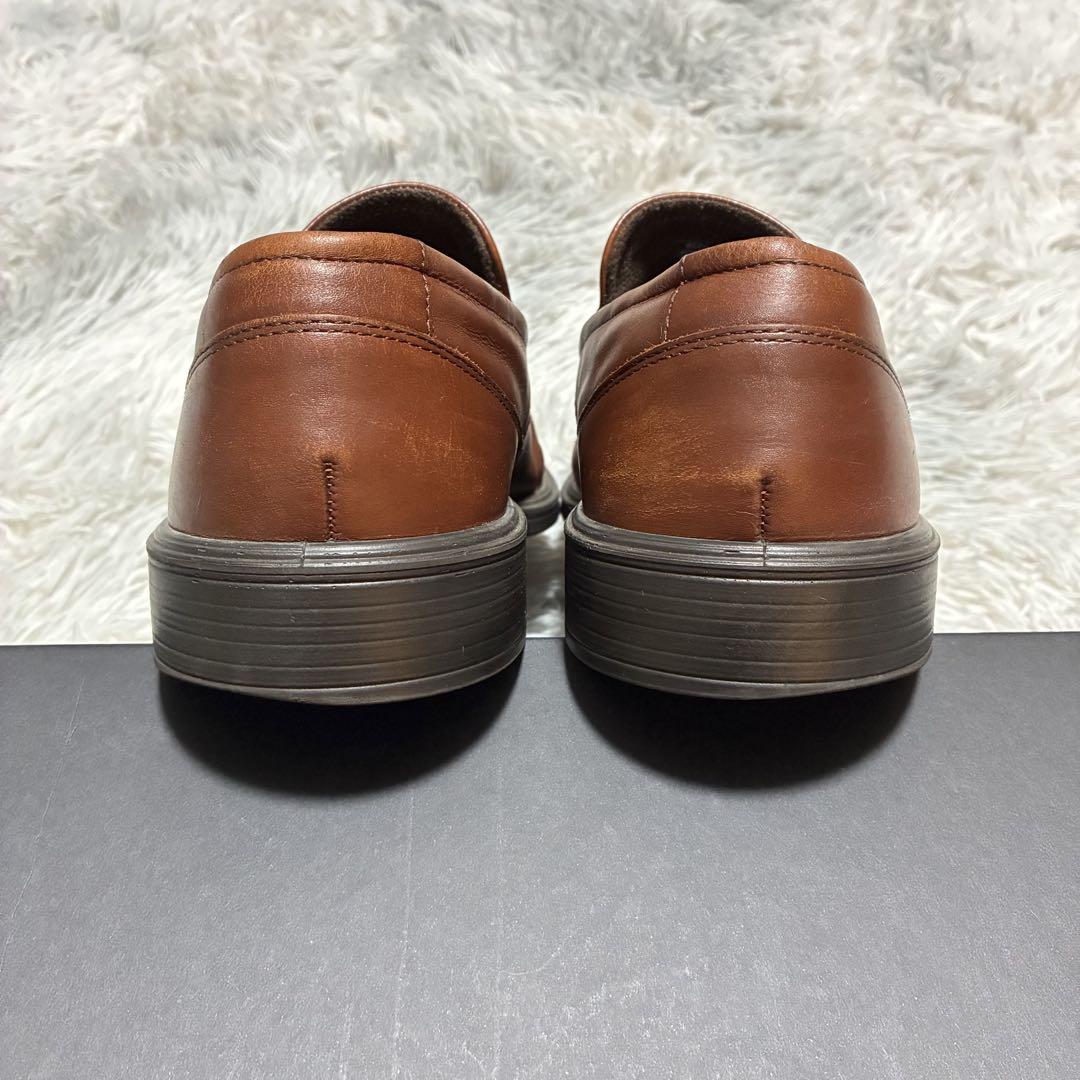 【良品】ECCO 本革 サイドゴア スリッポン 42〈参考価格17,949円〉