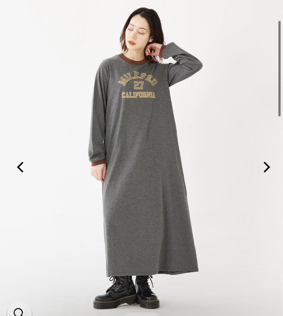 高い素材 完売品】MILKFED ロングワンピース ミルクフェド ワンピース