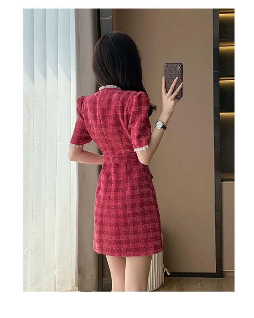 大人気❤️フレンチミニワンピース 清楚セクシー 高見えモテ服　キャバ