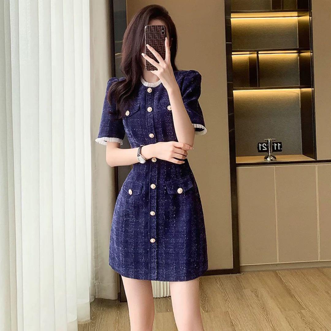 大人気❤️フレンチミニワンピース 清楚セクシー 高見えモテ服　キャバ