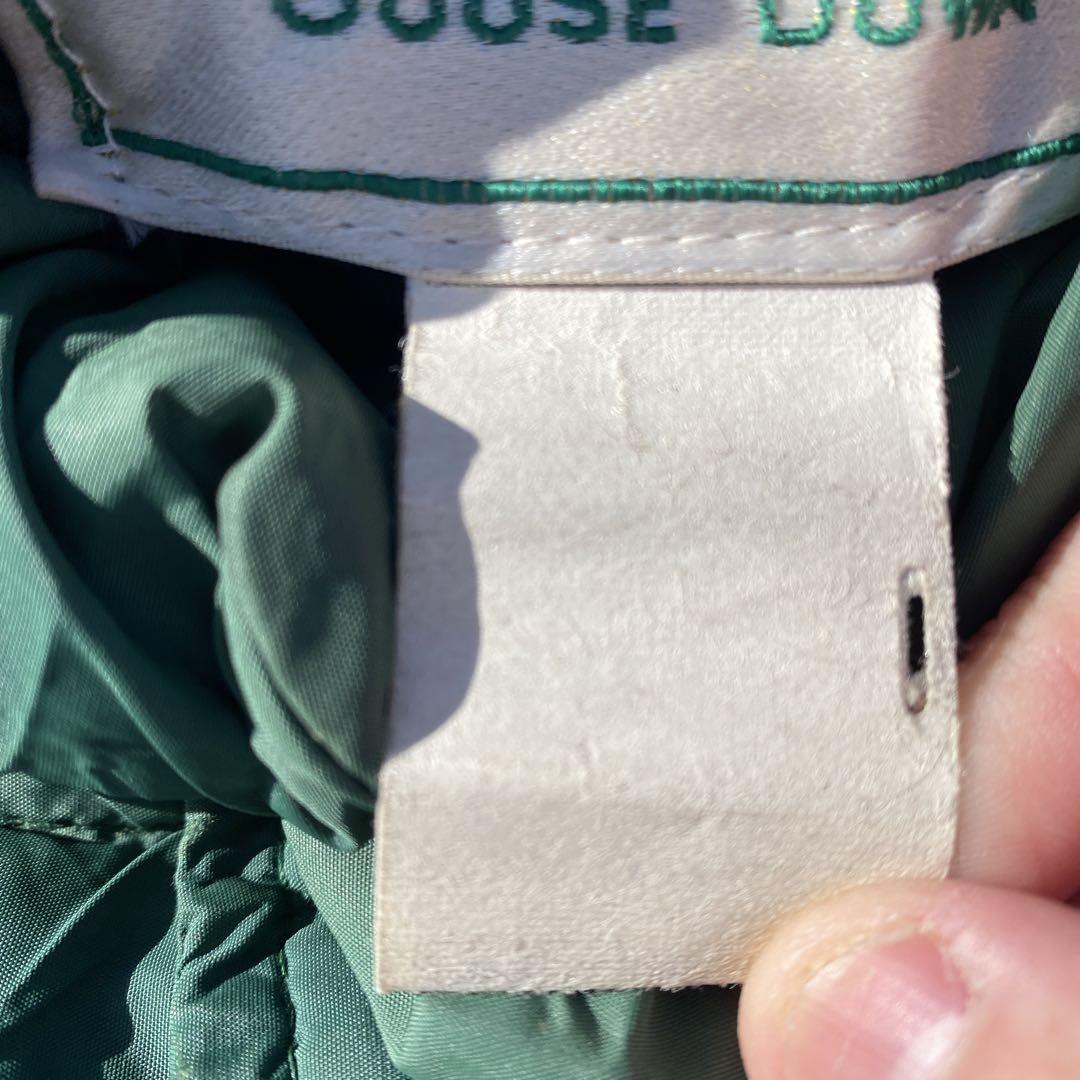 70s LLBean エルエルビーン ダウンベスト グリーン 筆記体 USA製