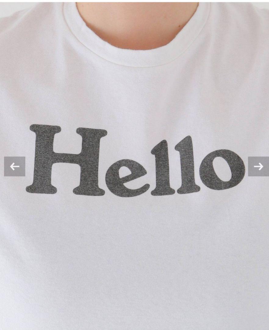 MADISONBLUE マディソンブルー Hello Tシャツ 白01