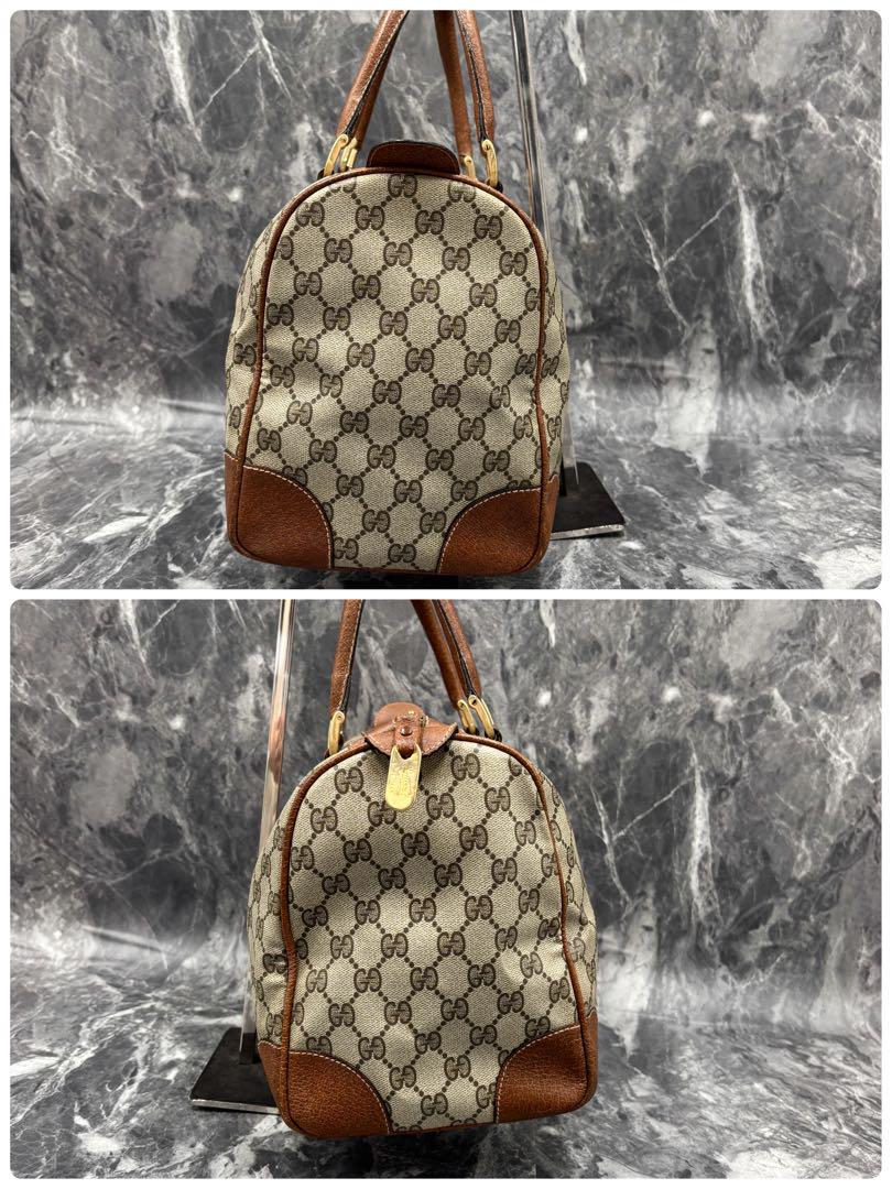 ✨美品✨GUCCI シェリーライン GG ボストンバッグ ブラウン レザー 金具