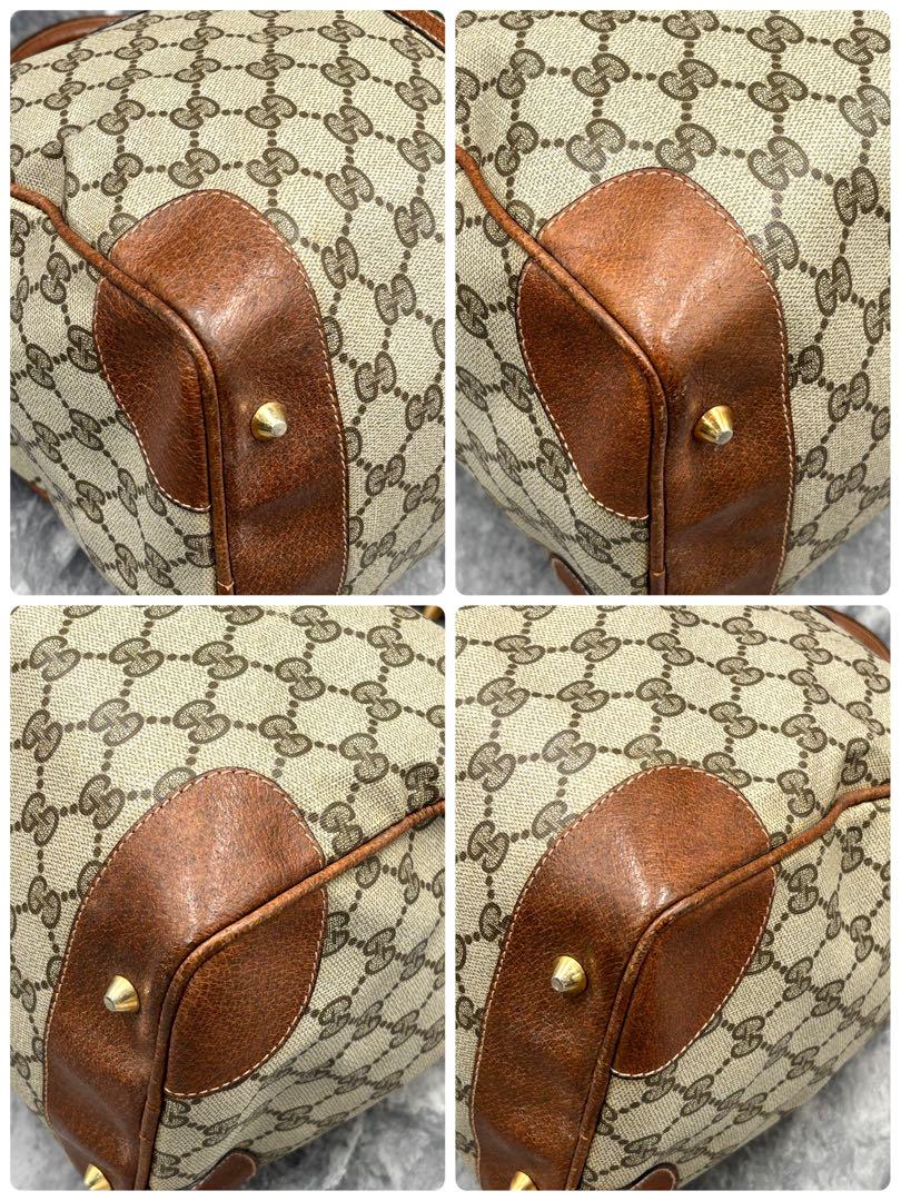 ✨美品✨GUCCI シェリーライン GG ボストンバッグ ブラウン レザー 金具