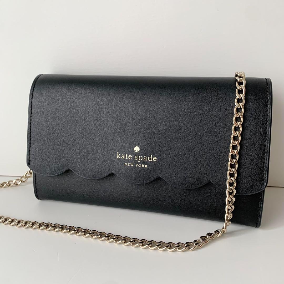 【Kate spade】ケイトスペード　ショルダーウォレット　ブラック　黒　新品