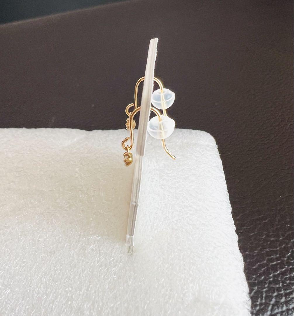 K18YG total0.10ct ダイヤモンドピアス