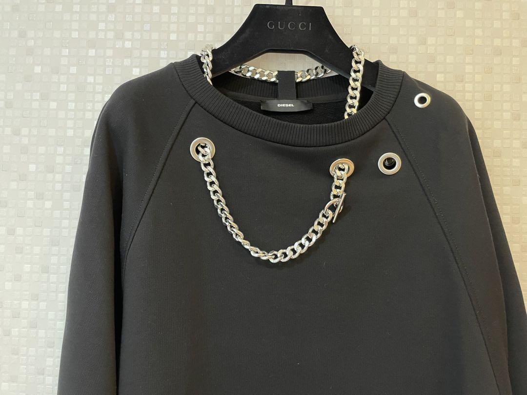 お値下げしました✨DIESEL チェーンアクセサリー付きスウェット