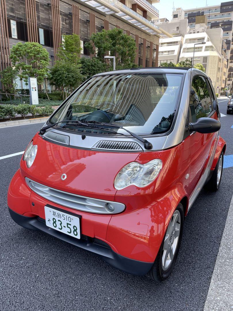 希少*美車*スマートフォーツーカブリオ*低走行*黒幌*雨天未使用*検なし