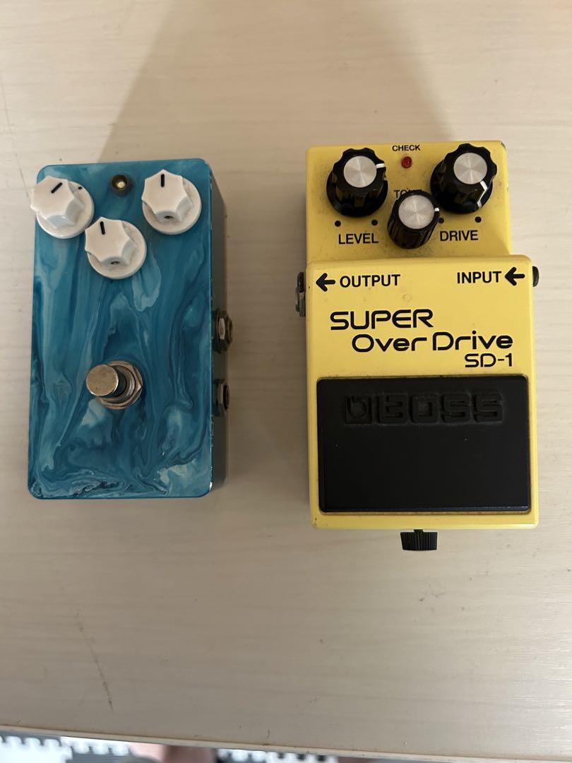 エフェクター　Boss SD-1 、Leqtique distortion