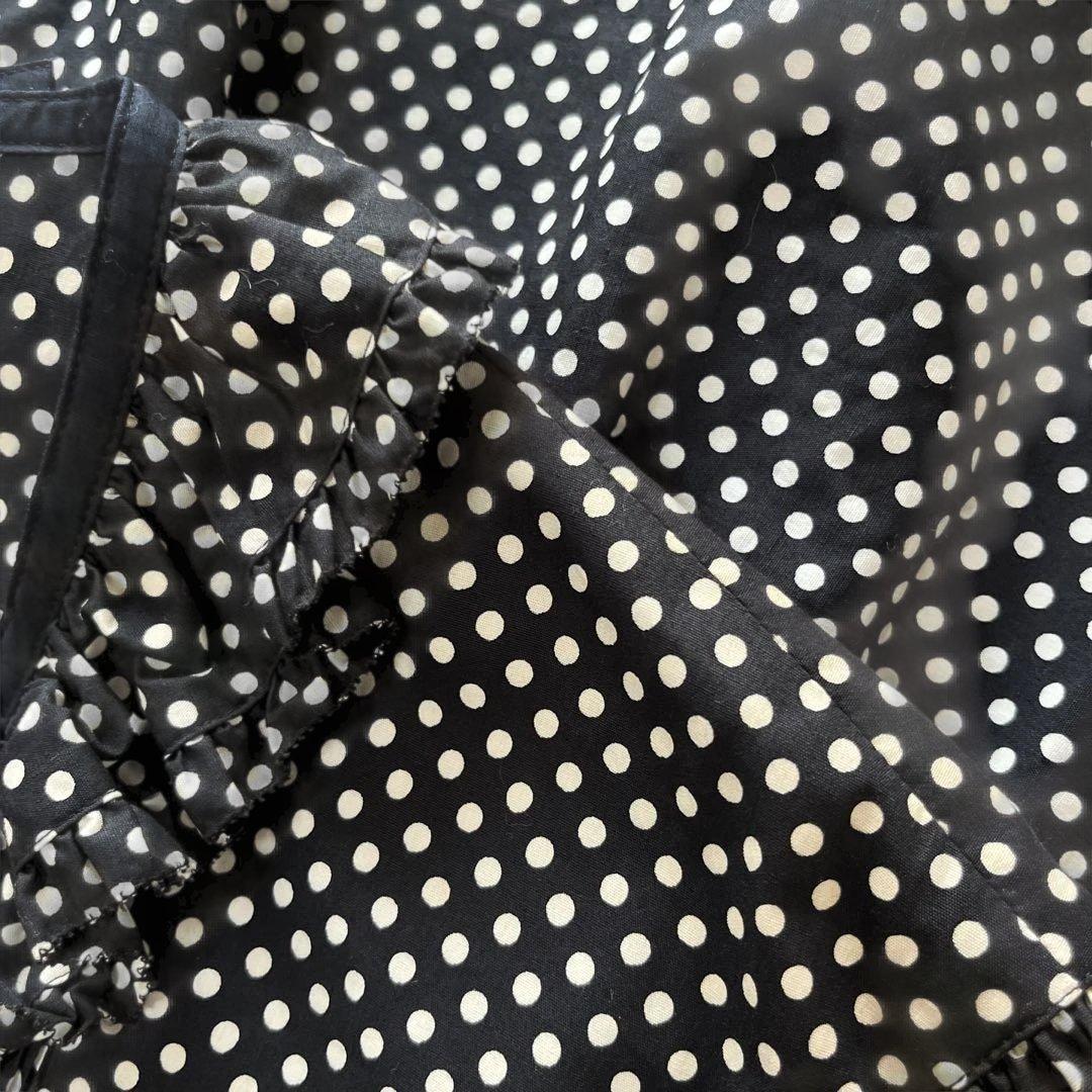 PINK HOUSE ピンクハウス 水玉 ティアードワンピース リボン 黒 PINK HOUSE ピンクハウス 水玉 ティアードワンピース リボン 黒