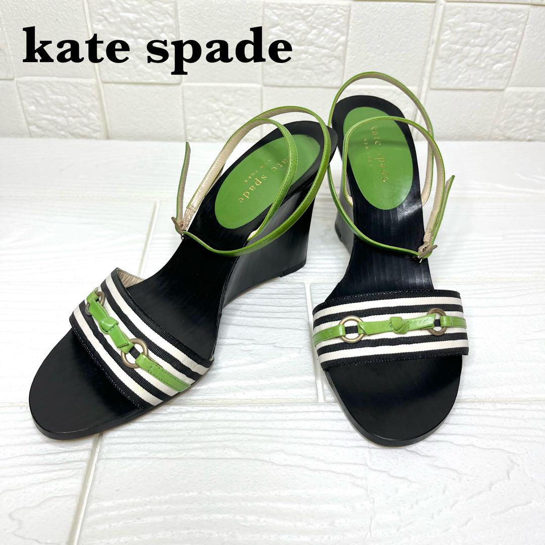✨美品✨☘️kate spade☘️✨ウェッジサンダル✨ミュール✨ストラップ✨