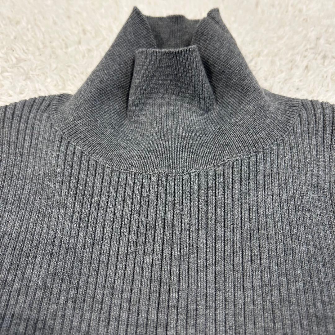 美品 NOBLE ナロータイトスリットニットワンピース グレー 長袖 秋冬 38 美品 NOBLE ナロータイトスリットニットワンピース グレー 長袖 秋冬 38