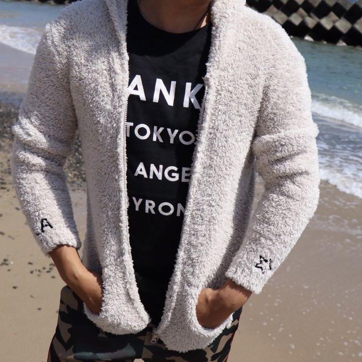海ガール♡LUSSO SURF 刺繍ボアパーカー S⭐︎ベアフット アイボリー