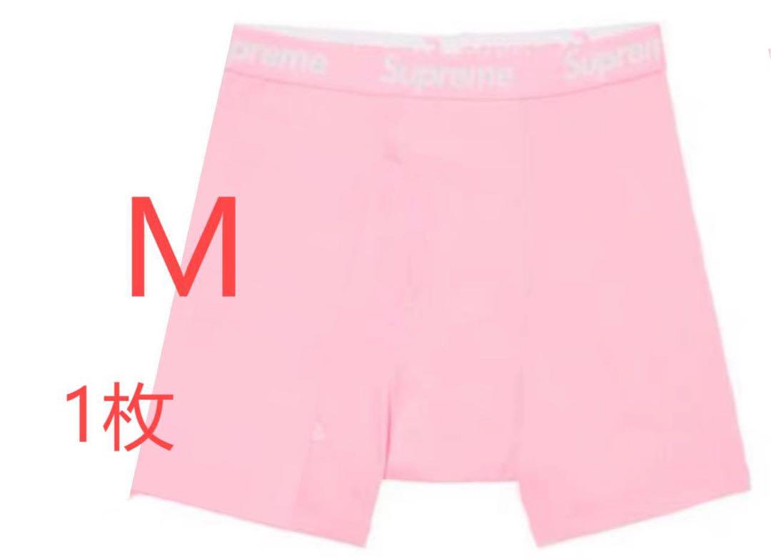 シュプリーム ヘインズ ボクサーパンツ メンズ下着 1枚ピンクM