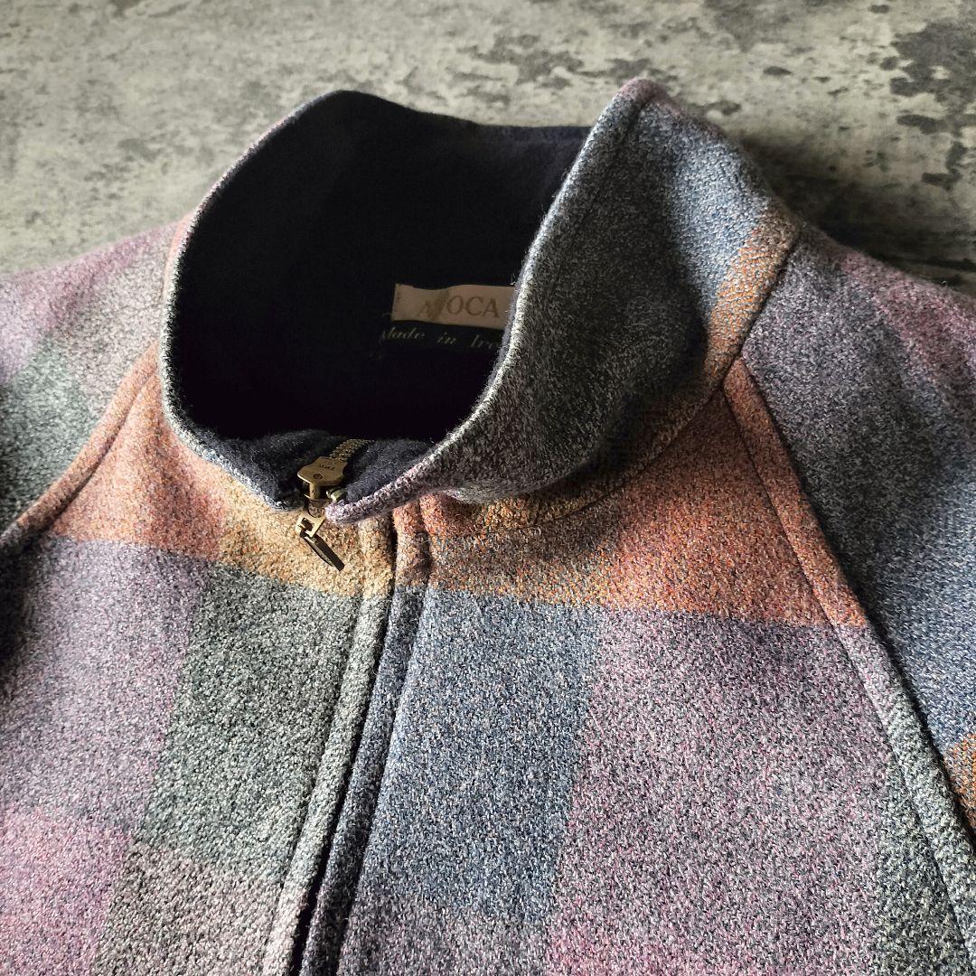古着 90s アイルランド製 AVOCA カシミヤウール チェック柄