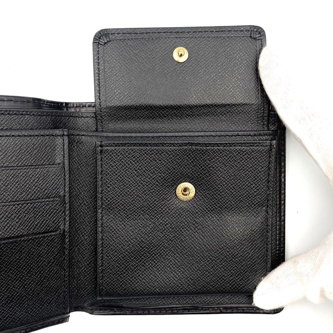 美品✨ルイヴィトン エピ ポルトビエカルトクレディモネ 二つ折り財布 ブラック
