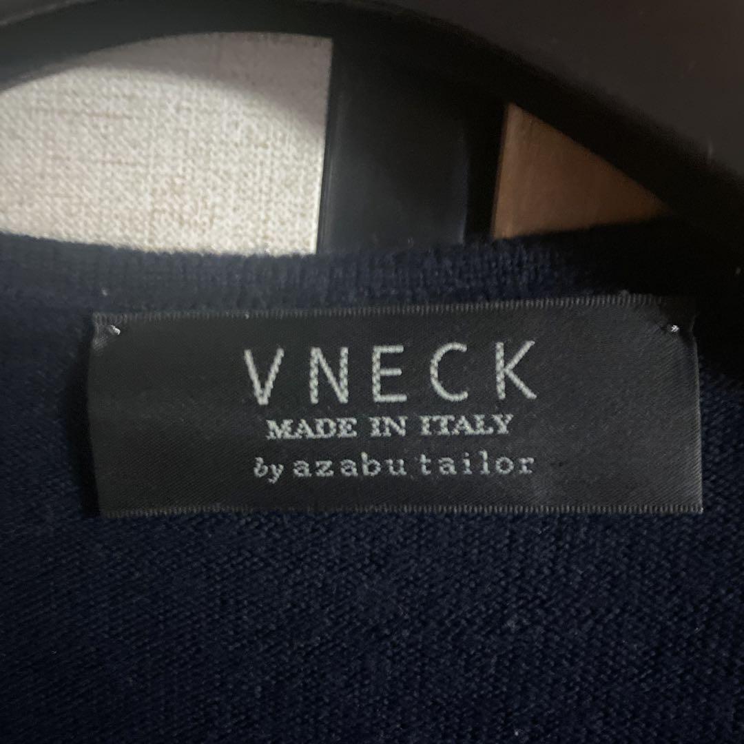 VNECK麻布テーラーネイビーsize48（M〜L） カーディガン¥20,000