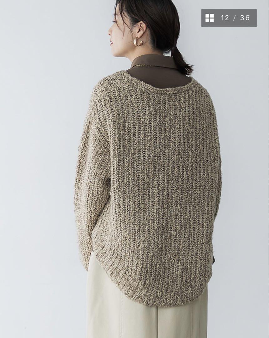 クルーレ crewre メランジディープVネックニット 2