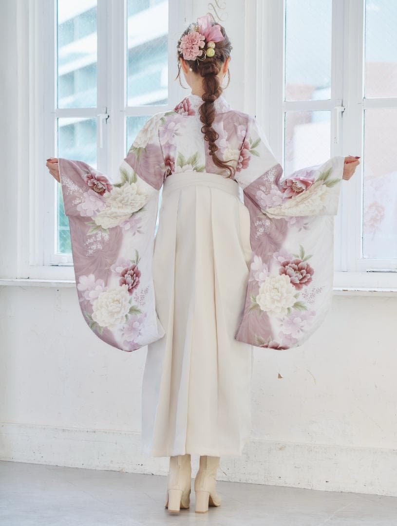 新品袴3点セット 卒業式 小学生 大学生 レディース ピンク ホワイト 93WH 新品袴3点セット 卒業式 小学生 大学生 レディース ピンク ホワイト 93WH