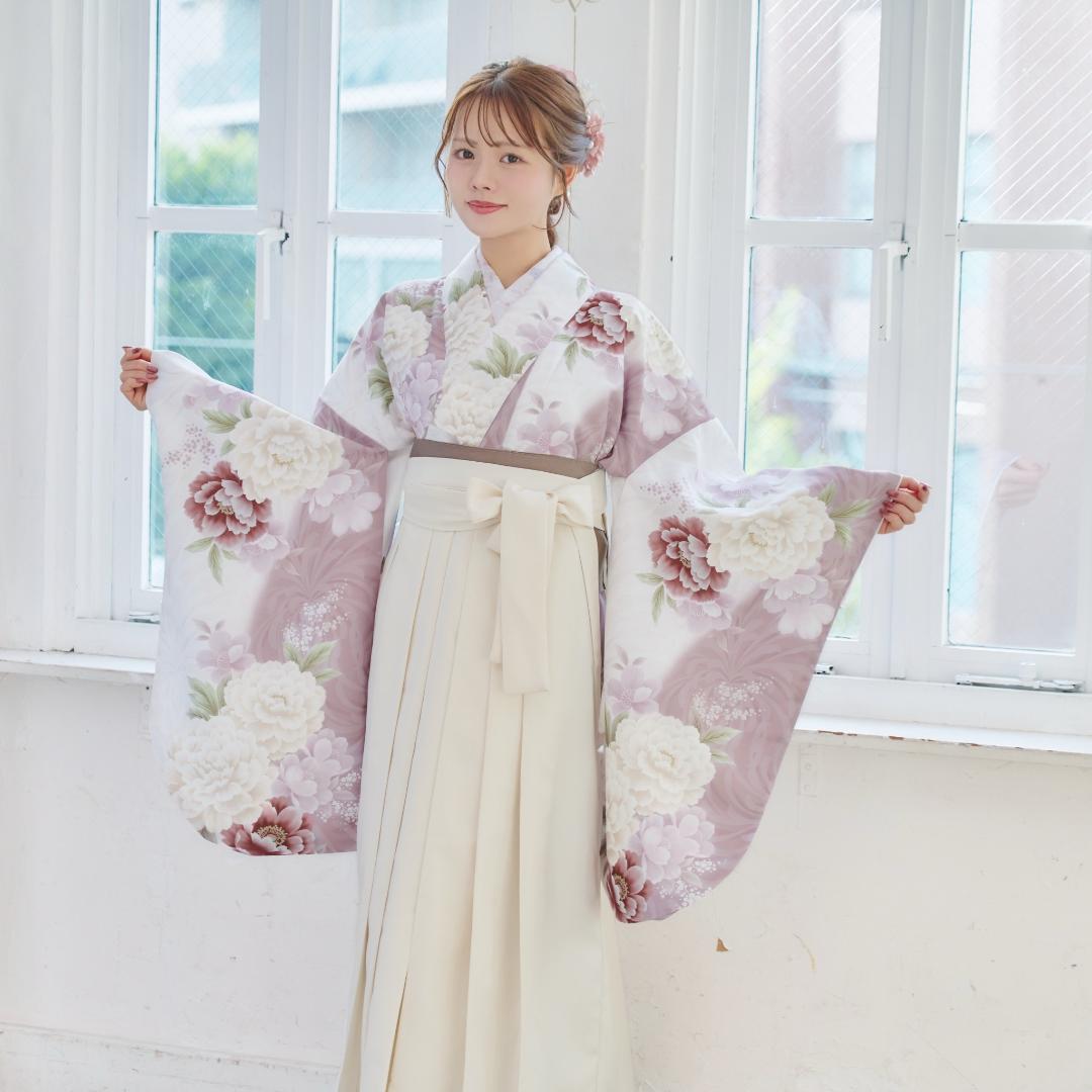 新品袴3点セット 卒業式 小学生 大学生 レディース ピンク ホワイト 93WH 新品袴3点セット 卒業式 小学生 大学生 レディース ピンク ホワイト 93WH