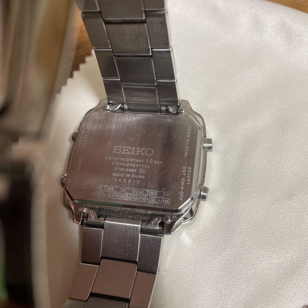 SEIKO デジタル ソーラー 電波 腕時計 S760-0A0