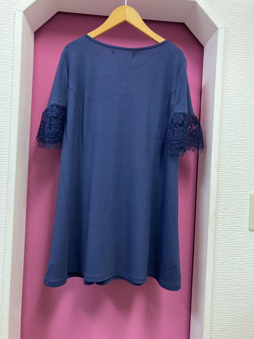 スーパービューティー♡新作胸元レースデザインチュニックカットソー