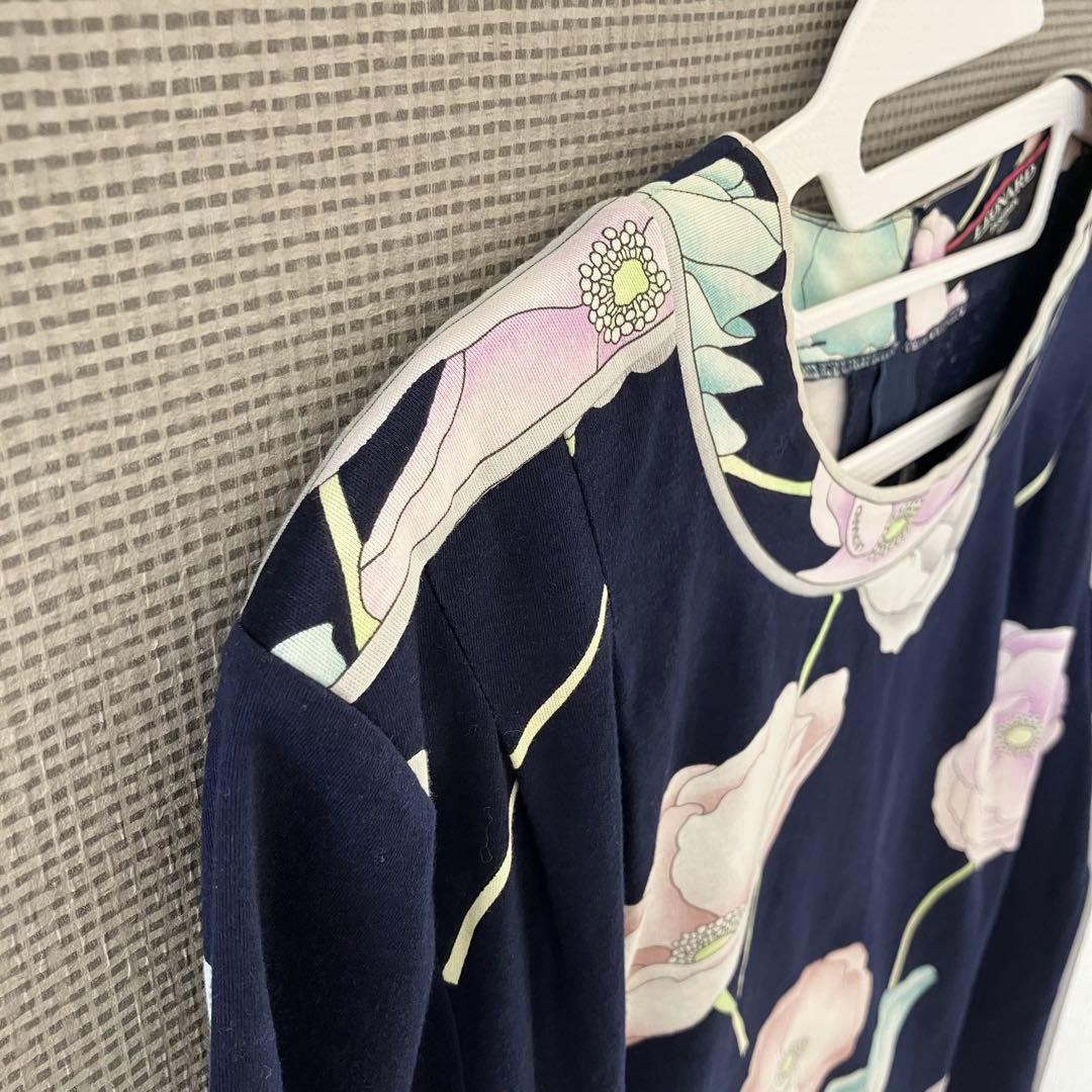 美品希少✨レオナール 半袖シャツ カットソー 花柄 トリム 42 大きいサイズ レオナール 半袖カットソー 花柄 トリム 大きいサイズL - メルカリ