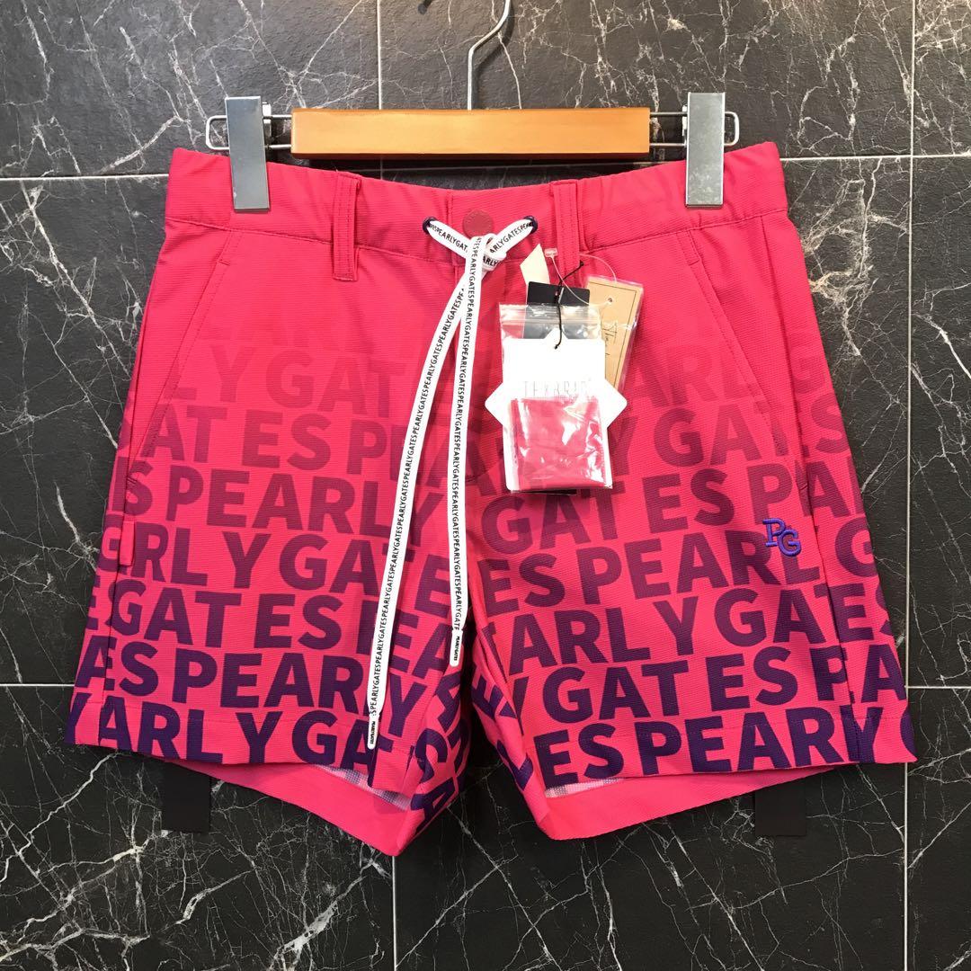 【新品】パーリーゲイツ ロゴ総柄ショートパンツ（0）