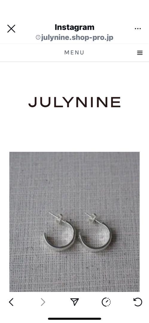美品!JULYNINEフープピアス