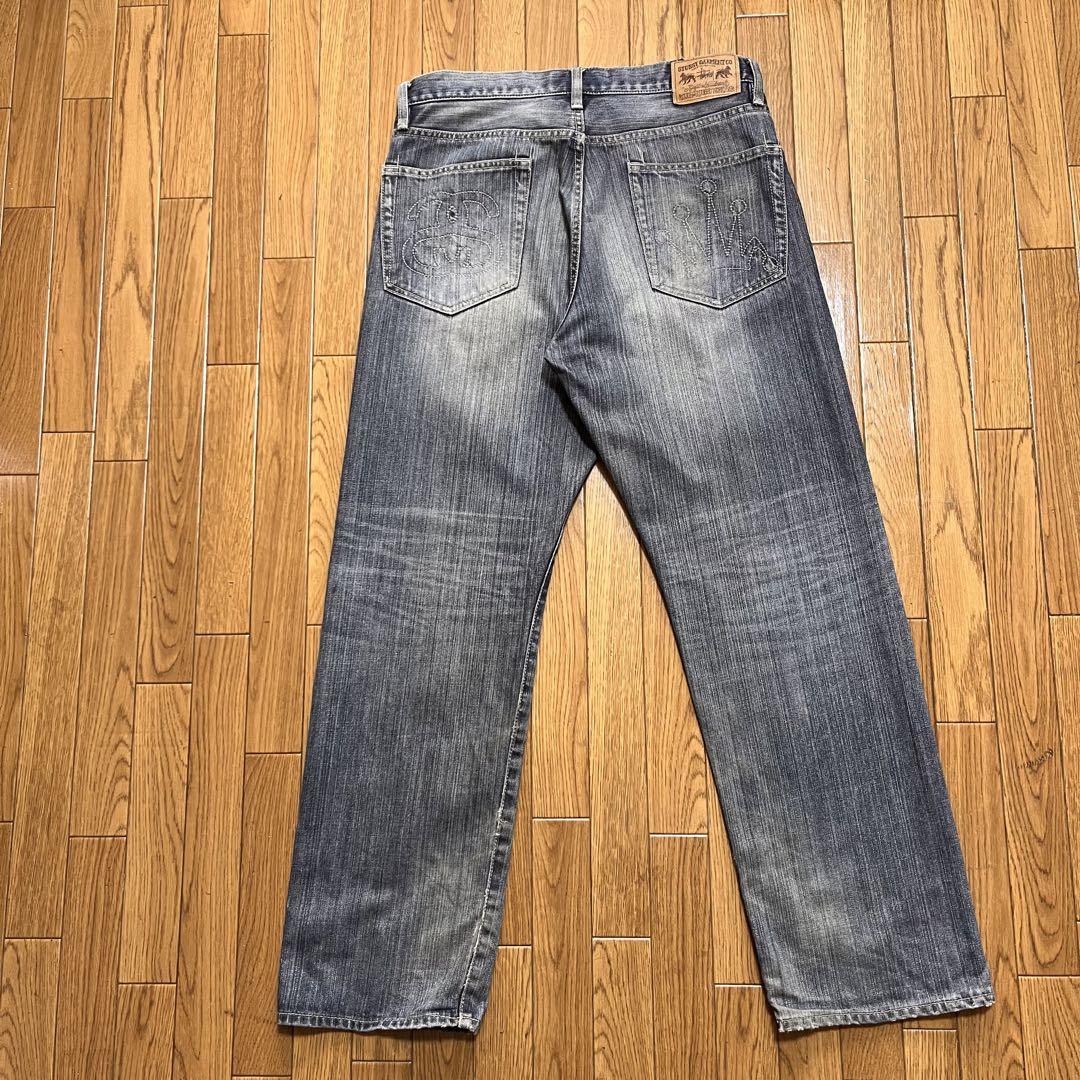 STUSSY ステューシー デニムパンツ ジーンズ 鬼ヒゲ W32 STUSSY ステューシー デニムパンツ ジーンズ 鬼ヒゲ W32