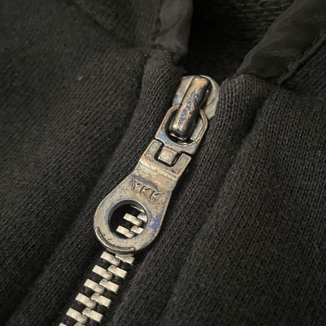90s LQ for men サテンリブ ジップパーカー