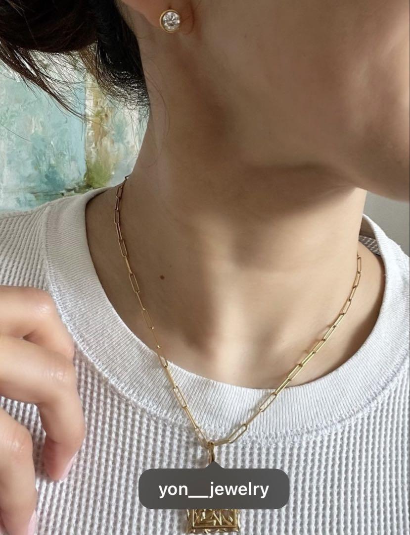 【美品】YONヨン Infinity Chain ネックレス45cm 10金