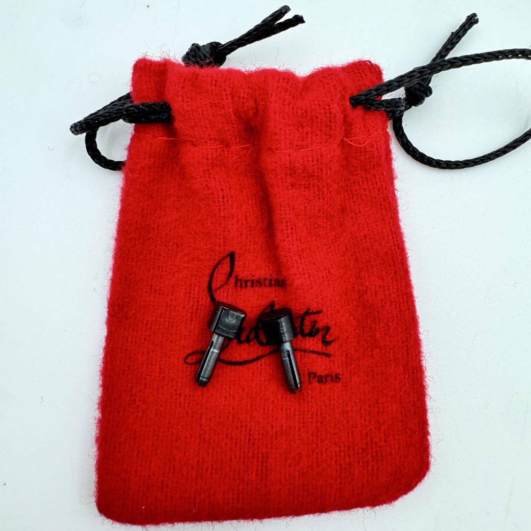 美品✨クリスチャンルブタン　オープントゥ　ハイヒール　ブラック　エナメル　保存箱 美品✨クリスチャンルブタン オープントゥ ハイヒール ブラック