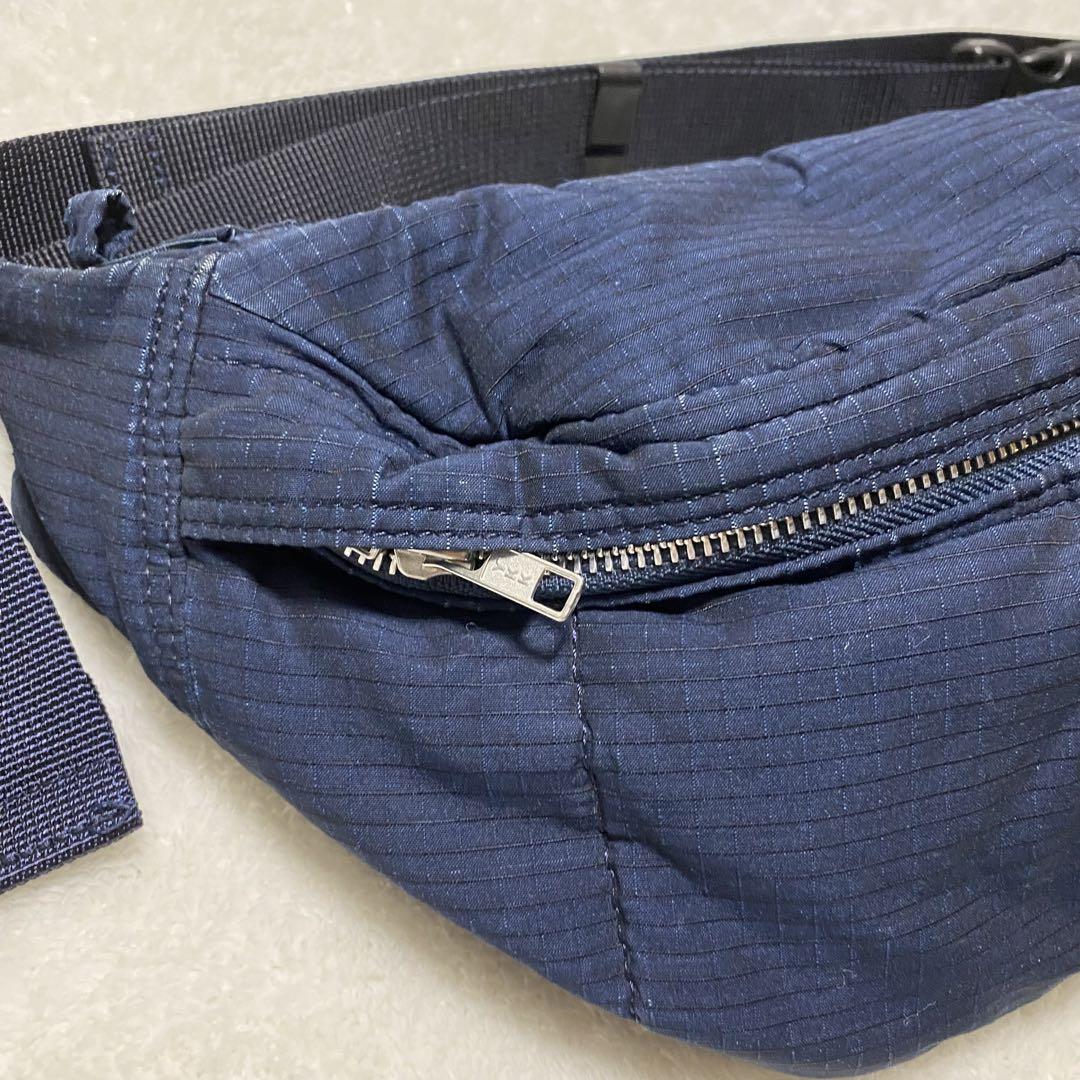 美品　PORTER　ポーター　ブルーブルー BLUEBLUE ウエストバッグ PORTER×BLUE BLUE(ポーター×ブルーブルー) インディゴナイロン