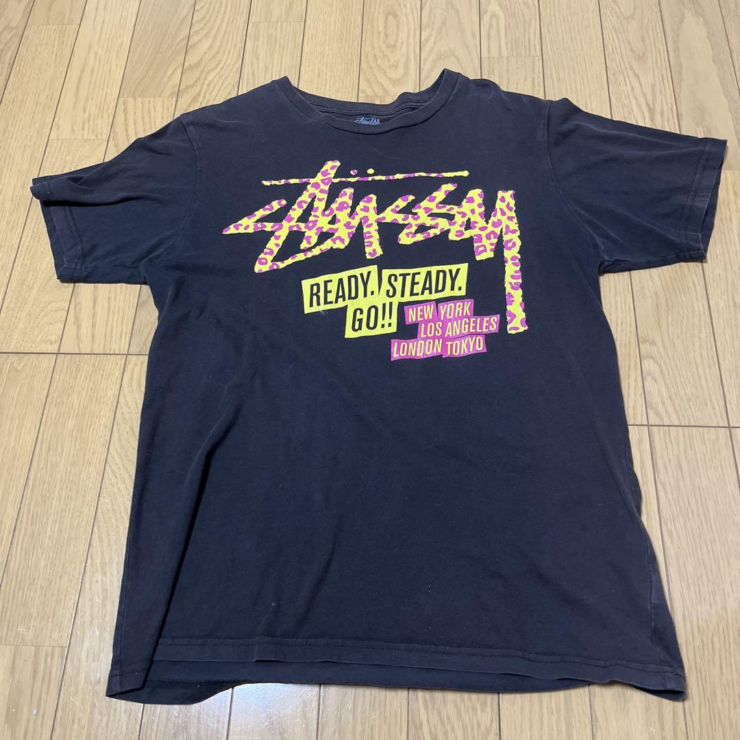 00s OLD stussy Tシャツready steady go M