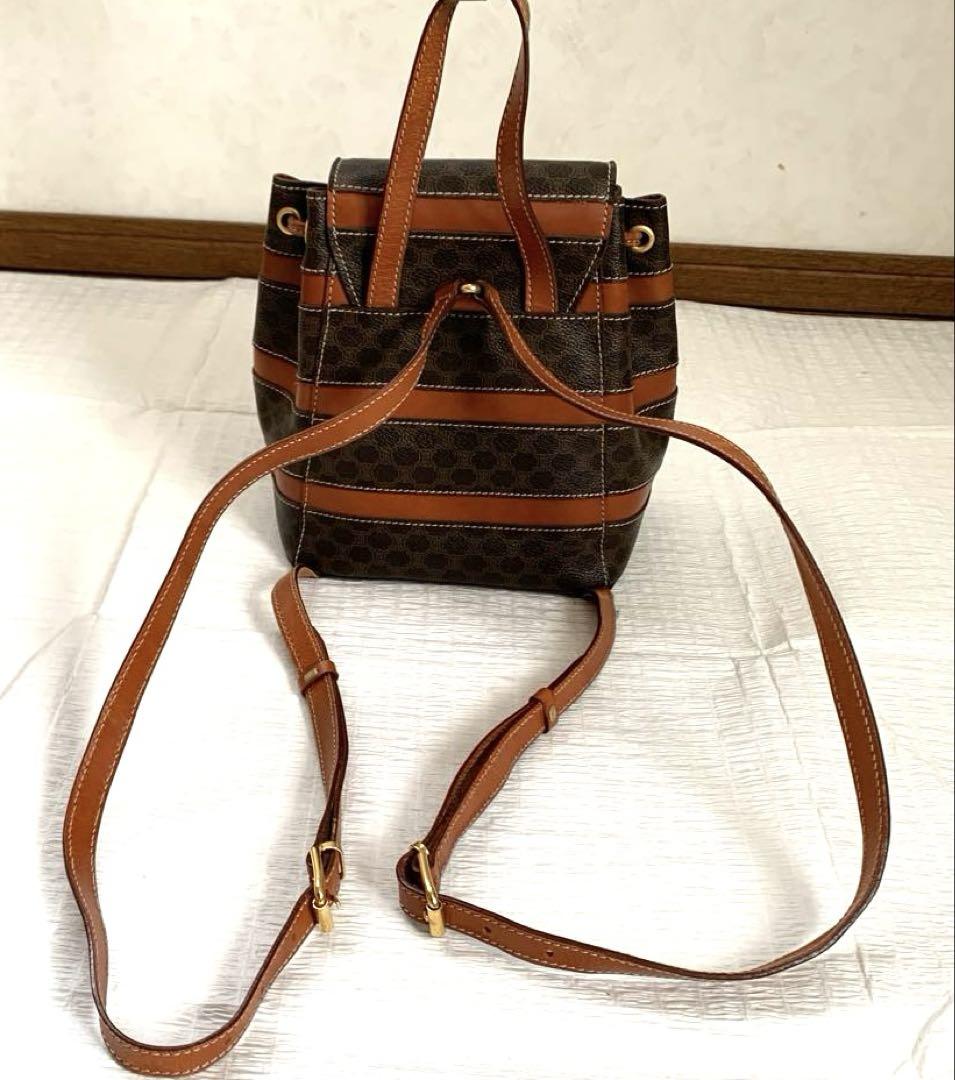 CELINE セリーヌ マカダム リュック ヴィンテージ レザー