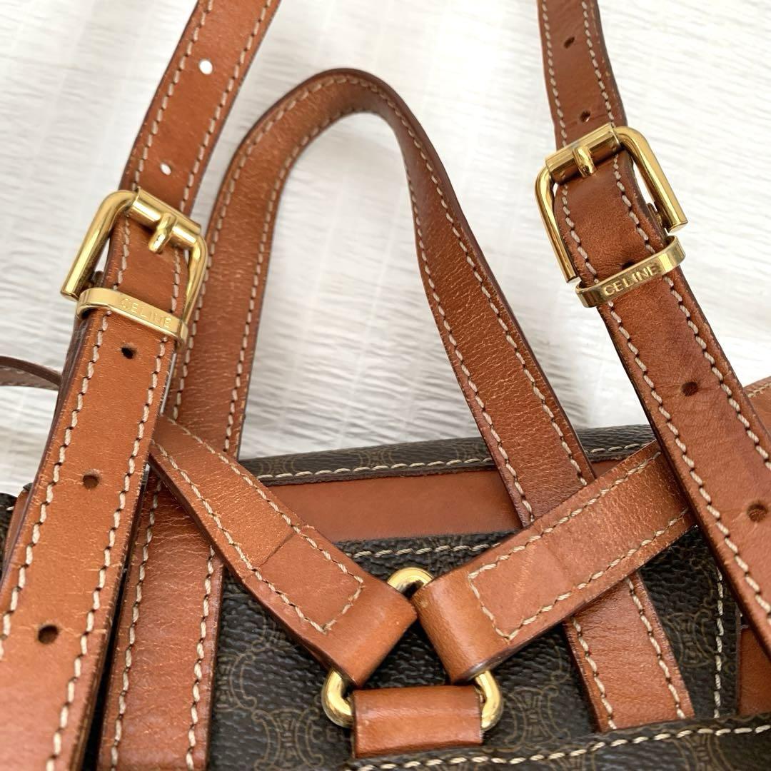 CELINE セリーヌ マカダム リュック ヴィンテージ レザー