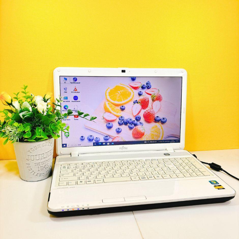 Office2019搭載⭐️お買い得⭐️設定済⭐️すぐに使える⭐️ノートパソコン⭐️富士通 すぐ使えるFujitsu ノートPC Office 2019認証済みメモリ8GB