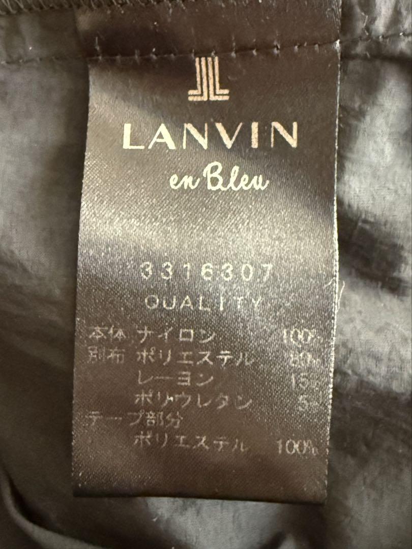 値下！ランバンオンブルー　ブラック 長袖 ワンピース