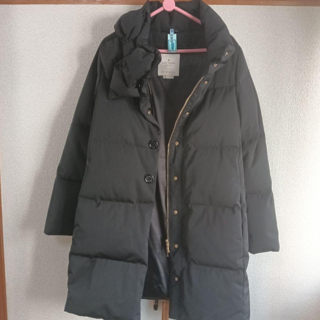 kate spadeリボン付き ブラック ダウンジャケット kate spadeリボン付き ブラック ダウンジャケット