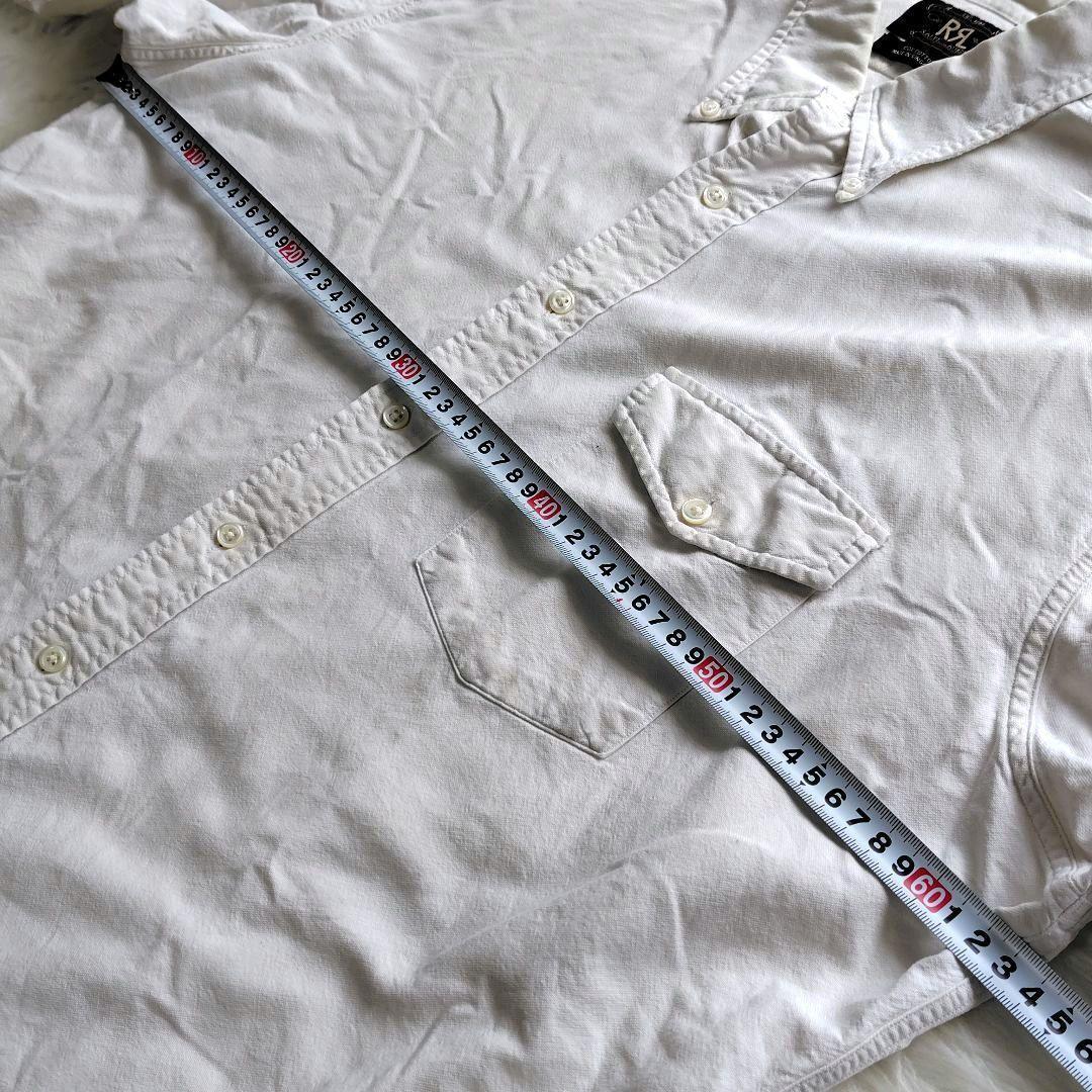 ✨三ツ星✨ダブルアールエル★ホワイトシャツ★長袖★コットン★RRL★スリースター