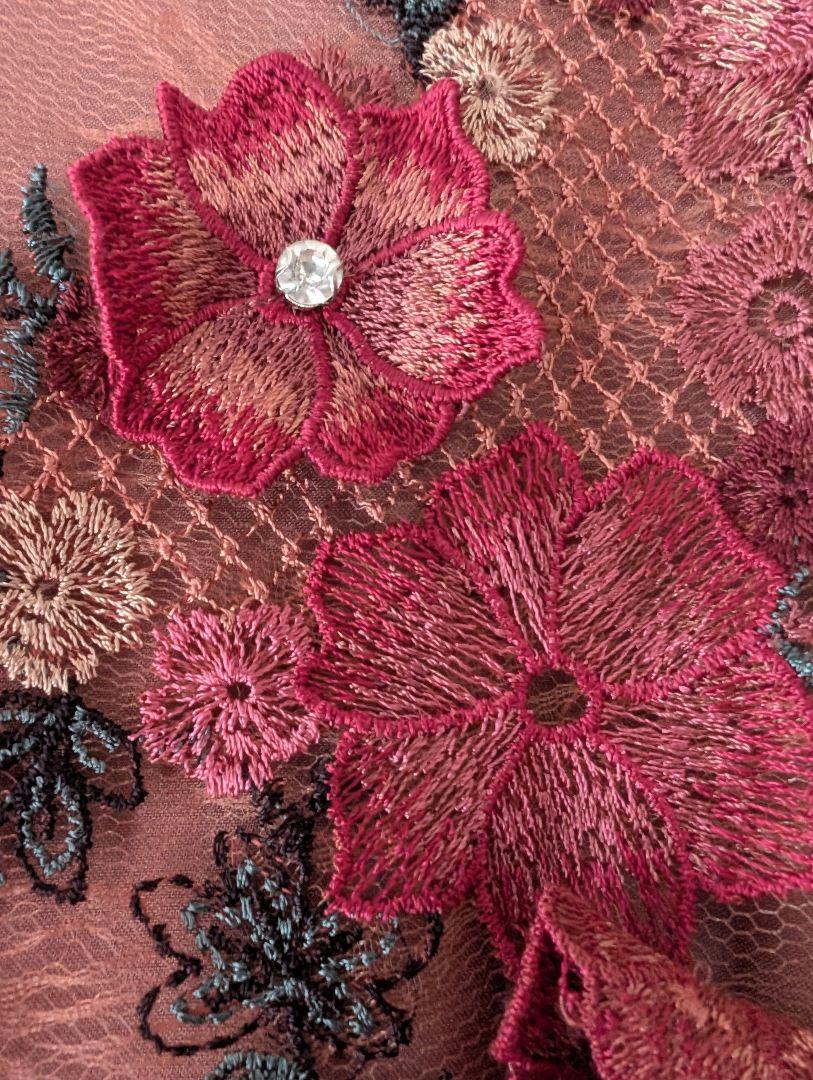 ダイアグラム グレースコンチネンタル ノースリーブ 刺繍ワンピース サイズ36