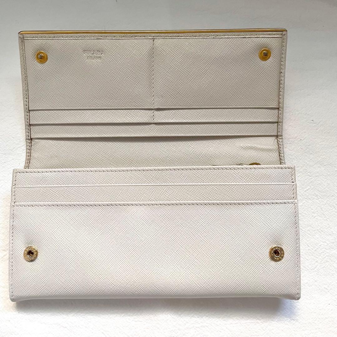 プラダ PRADA サフィアーノ 2つ折り 長財布 ゴールドフラップ1113-④ プラダ PRADA サフィアーノ 2つ折り 長財布 ゴールドフラップ1113-④