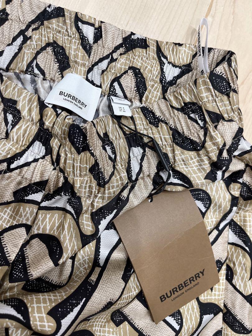 即日発送 現行タグ Burberry TBロゴ デニム ワイド パンツ